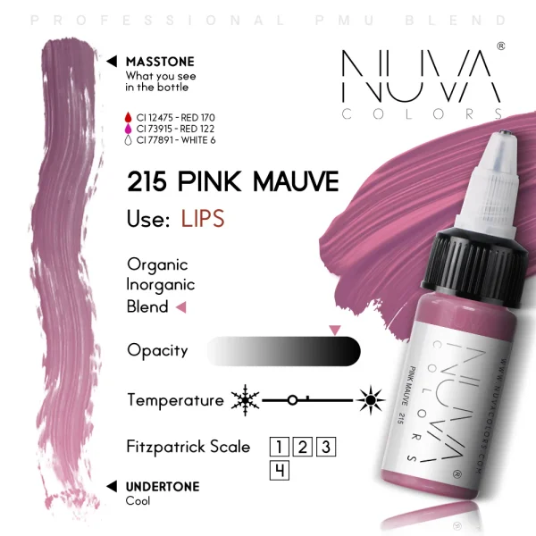 Nuva Colors – 215 Pink Mauve 15ml - immagine 2