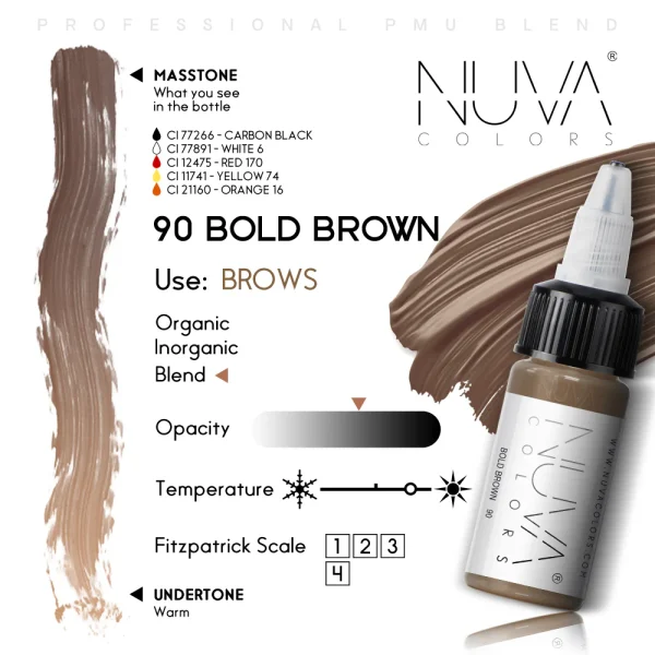 Nuva Colors – 90 Bold Brown 15ml - immagine 2