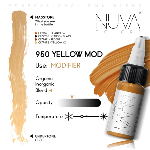 Nuva Colors – 950 Yellow Mod 15ml - immagine 2